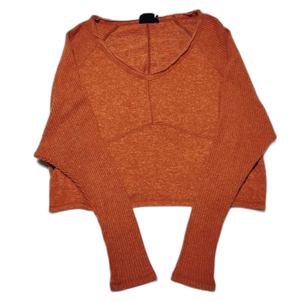 Urban Outfitters Out From Under V-Neck Long Sleeve XS Orange